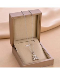 Cute Letter Bear Pendent Titanium Steel Plating Necklace