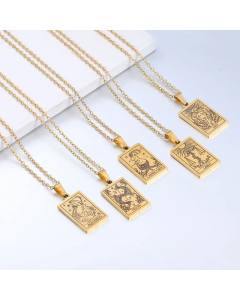Simple Style Constellation Tag Stainless Steel Plating Necklace