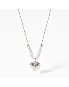Fashion Plating Heart Shape Stainless Steel Necklace Colorza 