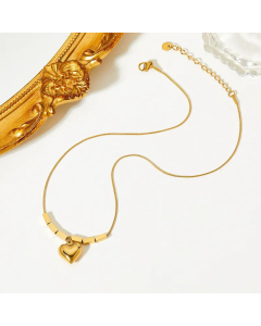 Fashion Plating Heart Shape Stainless Steel Necklace Colorza 