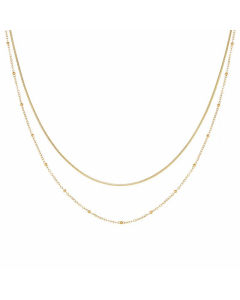 Plain Solid Color Layered Titanium Steel Necklaces Colorza