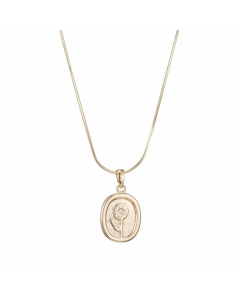 Hollow Heart Round With Large Eyes Stainless Steel Plating Pendant Necklace