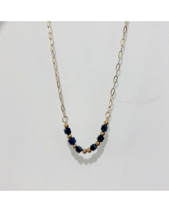 Fashion Bull Head Optical Chain Plating Natural Stone Stainless Steel Necklace-01-Black