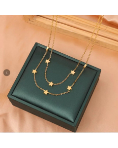 Fashion Plating Layered Pentagram Titanium Steel Necklaces
