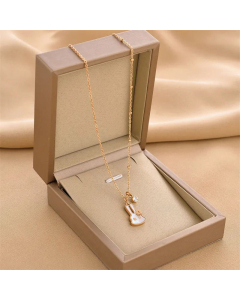 Cute Plating Shell Rabbit Pendant Titanium Steel Necklace