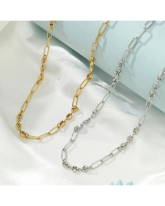 Fashion Solid Color Geometric Stainless Steel Plating Necklace Colorza 