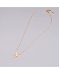 Fashion Gold Plated Water Droplets Titanium Steel Pendant Necklace Colorza