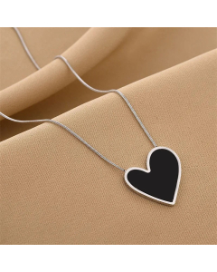 Elegant Heart Shape Plating Shell Titanium Steel Necklace