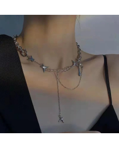 Fashion Star Titanium Steel Plating Pendant Necklace Colorza Fine Quality 