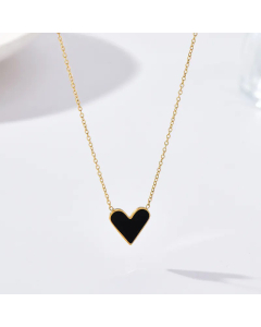 Fashion Enamel Heart Shape Pendent Stainless Steel Necklace Colorza