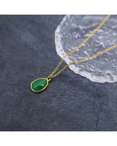 Retro Geometric Titanium Steel Gold Plated Pendant Necklace Colorza 