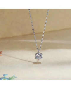Classic Geometric Titanium Steel Gold Plated Zircon Pendant Necklace Colorza
