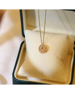 Fashion Heart Shape Titanium Steel Inlay Zircon Pendant Necklace Colorza CA07824735