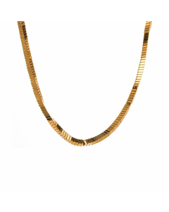 Plain Solid Color Gold Plated Geometric Titanium Steel Plating Necklace Colorza