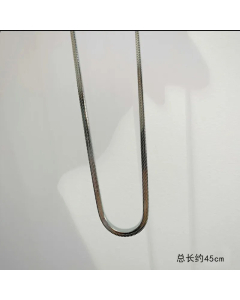 Fashion Snake Bone Flat Necklace Titanium Steel Choker Colorza