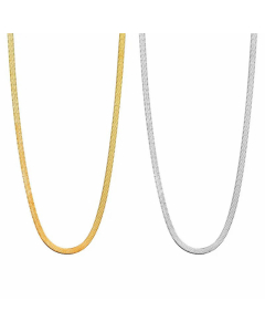 Fashion Snake Bone Flat Necklace Titanium Steel Choker Colorza