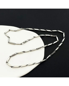 Casual Rhombus Plating Splicing Stainless Steel Necklace Colorza