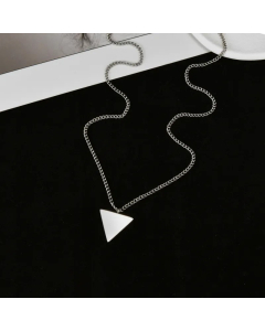 Casual Plating Triangle Pendant Stainless Steel Titanium Steel Necklace Colorza