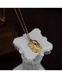 Fashion Square Star Pendant Titanium Steel Necklace Colorza 