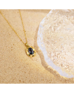 Elegant Gold Plated Geometric Titanium Steel Pendant Necklace Colorza