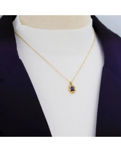 Elegant Gold Plated Geometric Titanium Steel Pendant Necklace Colorza