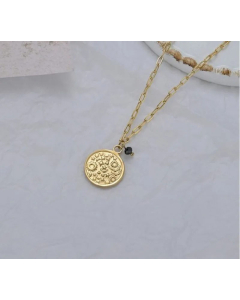 Daily Round Snake Pendant Stainless Steel Plating Necklace Colorza