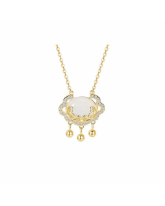 Simple Style Geometric Four Leaf Clover Heart Shape Titanium Steel Inlay Artificial Pearls Rhinestones Necklace