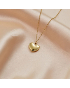 Fashion Plating Heart Shape Stainless Steel Pendant Necklace Colorza