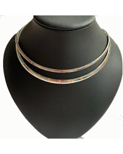 Plain Square Splicing Stainless Steel Plating Necklace Colorza