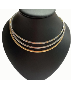 Plain Square Splicing Stainless Steel Plating Necklace Colorza