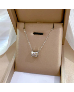 Classic Solid Color Geometric Pendent Titanium Steel Plating Necklace Colorza 