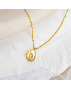 Fashion Fruit Plating Pendant Titanium Steel Necklace Colorza