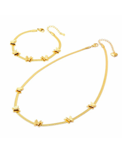 Fashion Plating Butterfly Titanium Steel Necklace Colorza