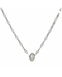 Minimalism Circle Pendent Lip Chain Stainless Steel Plating Necklace