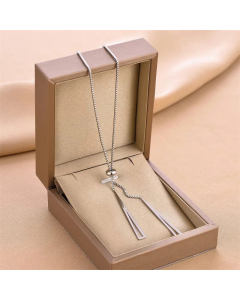 Minimalism Triangle Tassel Titanium Steel Plating Pendant Necklace Colorza