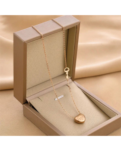 Fashion Letter Heart Shape Pendent Titanium Steel Plating Key Necklace Colorza