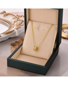 Classic Zircon Inlaid Waist Pendant Titanium Steel Necklace Colorza 