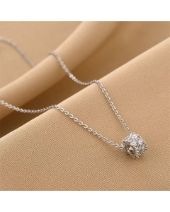 Classic Zircon Inlaid Waist Pendant Titanium Steel Necklace Colorza 