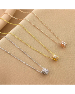 Classic Zircon Inlaid Waist Pendant Titanium Steel Necklace Colorza 