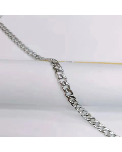 Plain Solid Color Curby Chain Titanium Steel Plating Necklace Colorza 