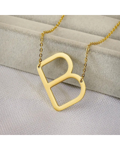 Fashion Letter Pendent Titanium Steel Plating Necklace Colorza 