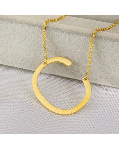 Fashion Letter Pendent Titanium Steel Plating Necklace Colorza 
