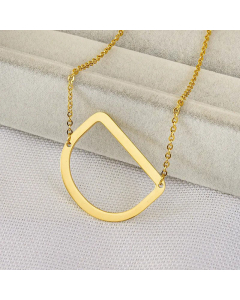 Fashion Letter Pendent Titanium Steel Plating Necklace Colorza 