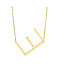 Fashion Letter Pendent Titanium Steel Plating Necklace Colorza 