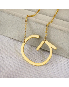 Fashion Letter Pendent Titanium Steel Plating Necklace Colorza 