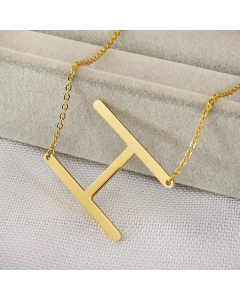 Fashion Letter Pendent Titanium Steel Plating Necklace Colorza 
