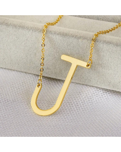 Fashion Letter Pendent Titanium Steel Plating Necklace Colorza 