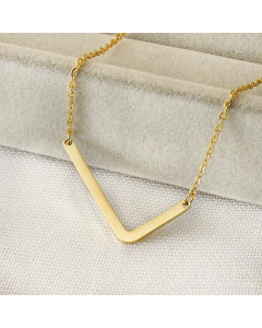 Fashion Letter Pendent Titanium Steel Plating Necklace Colorza 