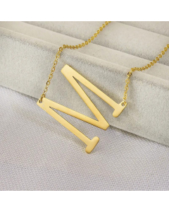 Fashion Letter Pendent Titanium Steel Plating Necklace Colorza 