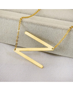 Fashion Letter Pendent Titanium Steel Plating Necklace Colorza 
